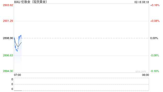 现货黄金涨约0.5%，一度涨穿2900美元，纽约铜期货跌超1.5%